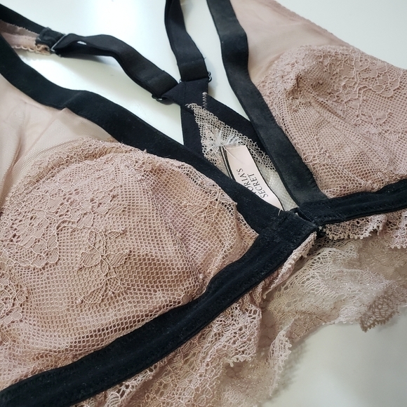 Victoria's Secret Lacie Lace Racer Back Front-Close Bralette Bra Small - Picture 2 of 6